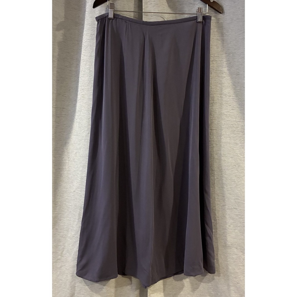 Eileen Fisher Silk Blend Maxi A Line Pull On Skirt Purple Size Medium